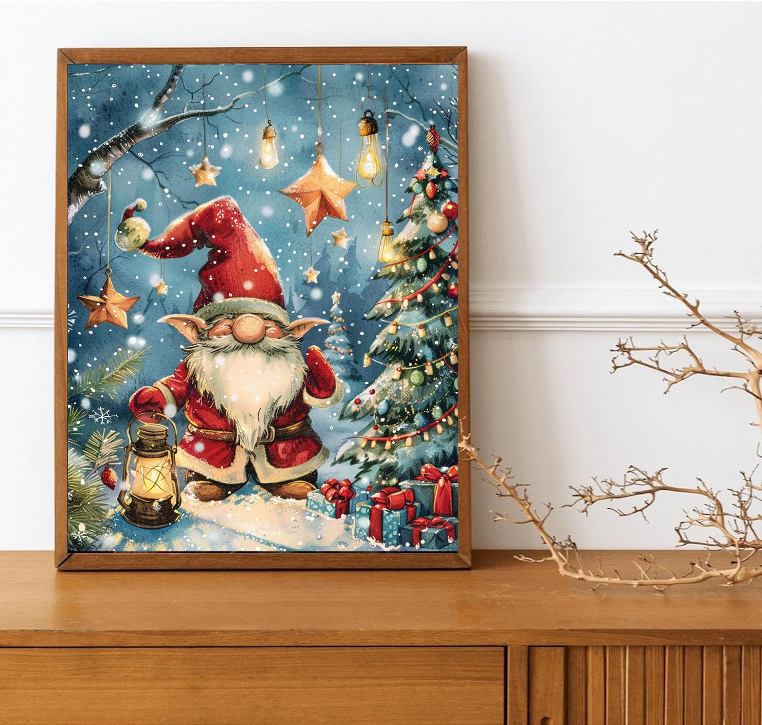 Foto 3 pulgar | Kit Paint By Number Para Decoración Navideña De Gnomos De Papá Noel, 40 X 50 Cm - Venta Internacional.