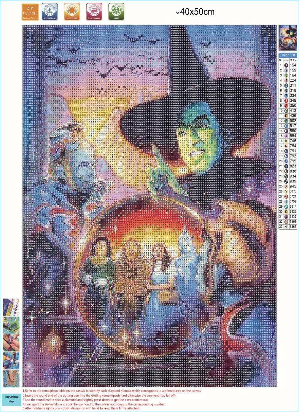 Foto 2 | Kit De Pintura Diamond Art Diy Painting, Película Del Mago De Oz - Venta Internacional.