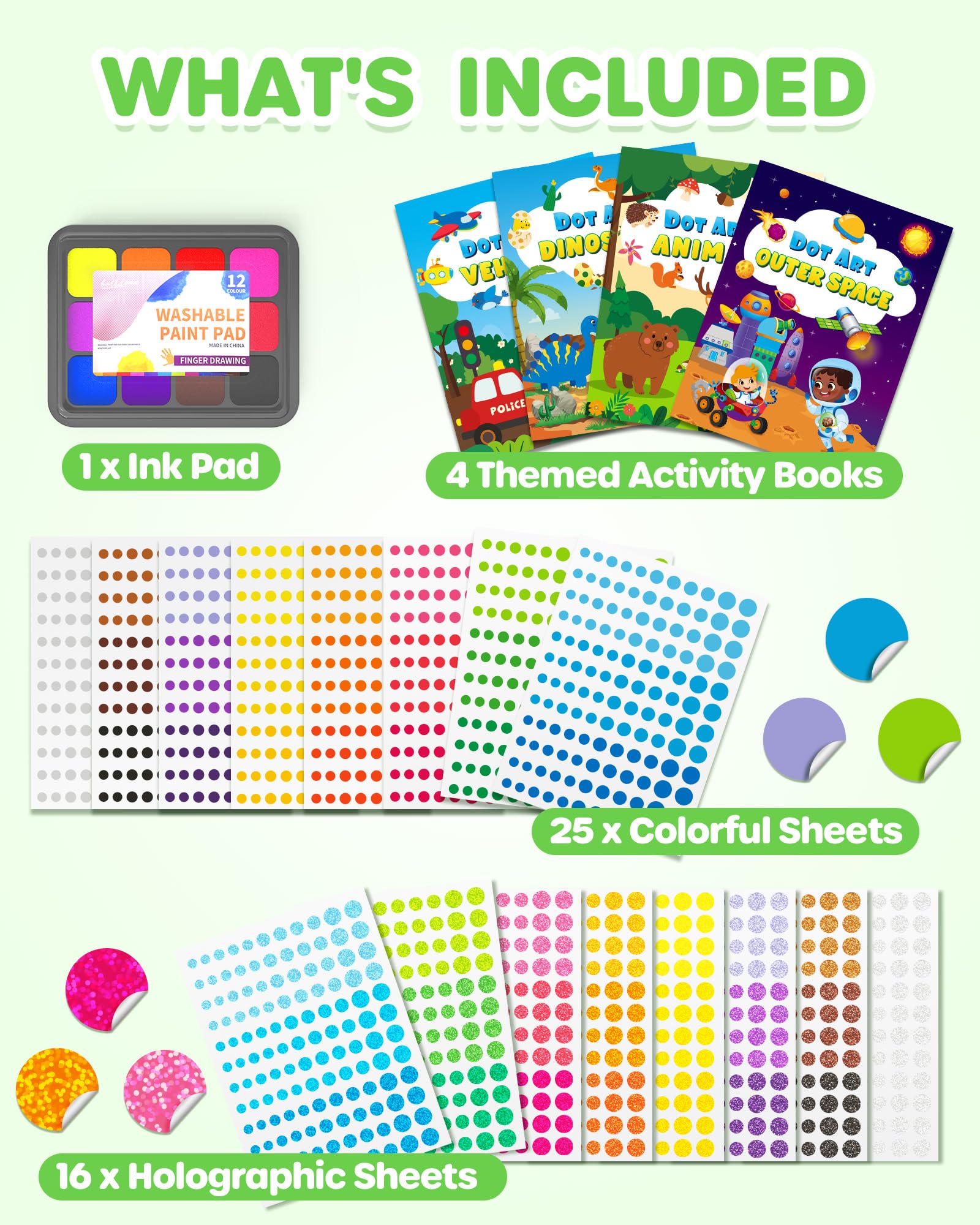 Foto 3 pulgar | Libro De Actividades Autoadhesivo D-fantix Dot Art Con Almohadilla De Tinta Para Niños Pequeños - Venta Internacional.