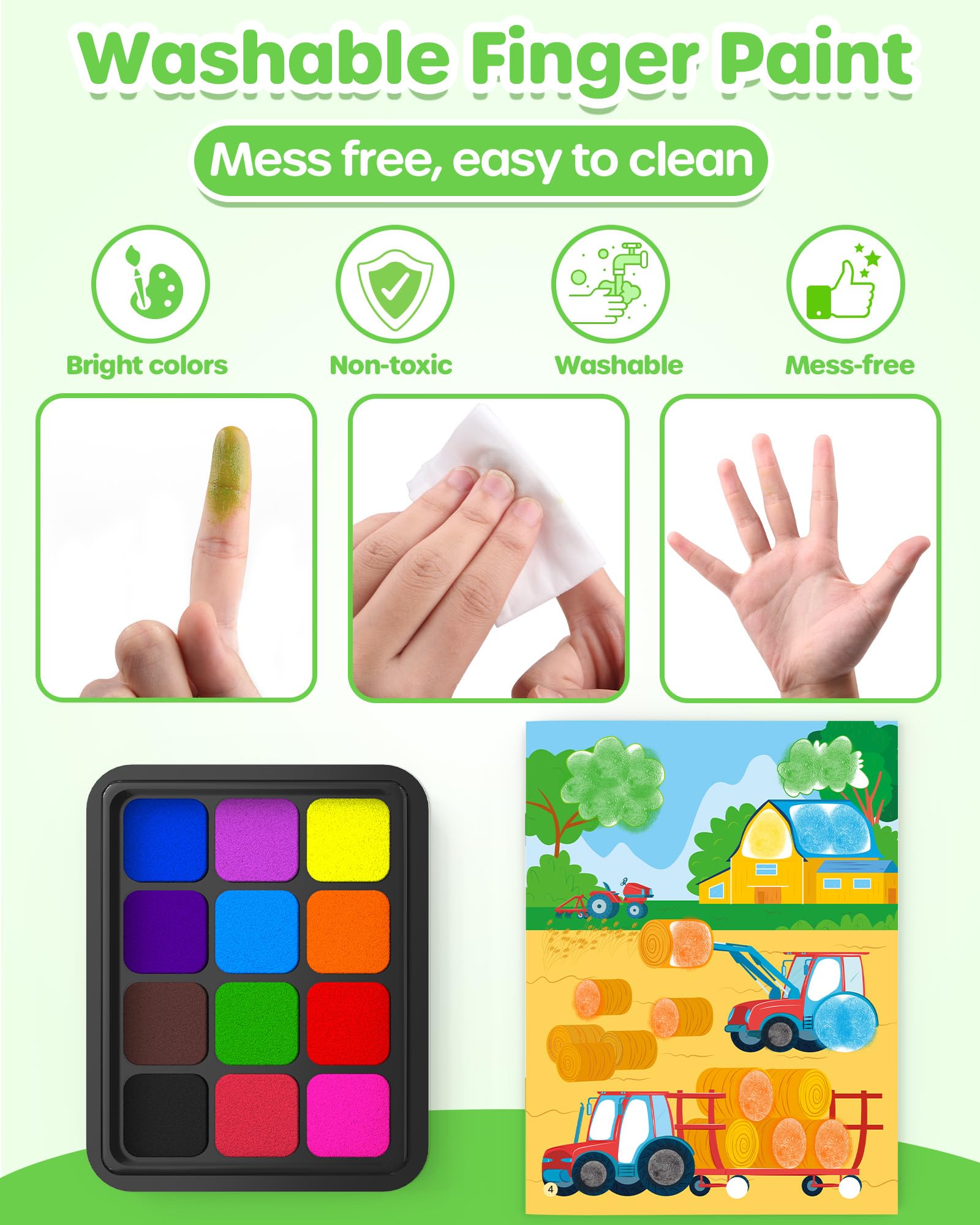 Foto 6 pulgar | Libro De Actividades Autoadhesivo D-fantix Dot Art Con Almohadilla De Tinta Para Niños Pequeños - Venta Internacional.
