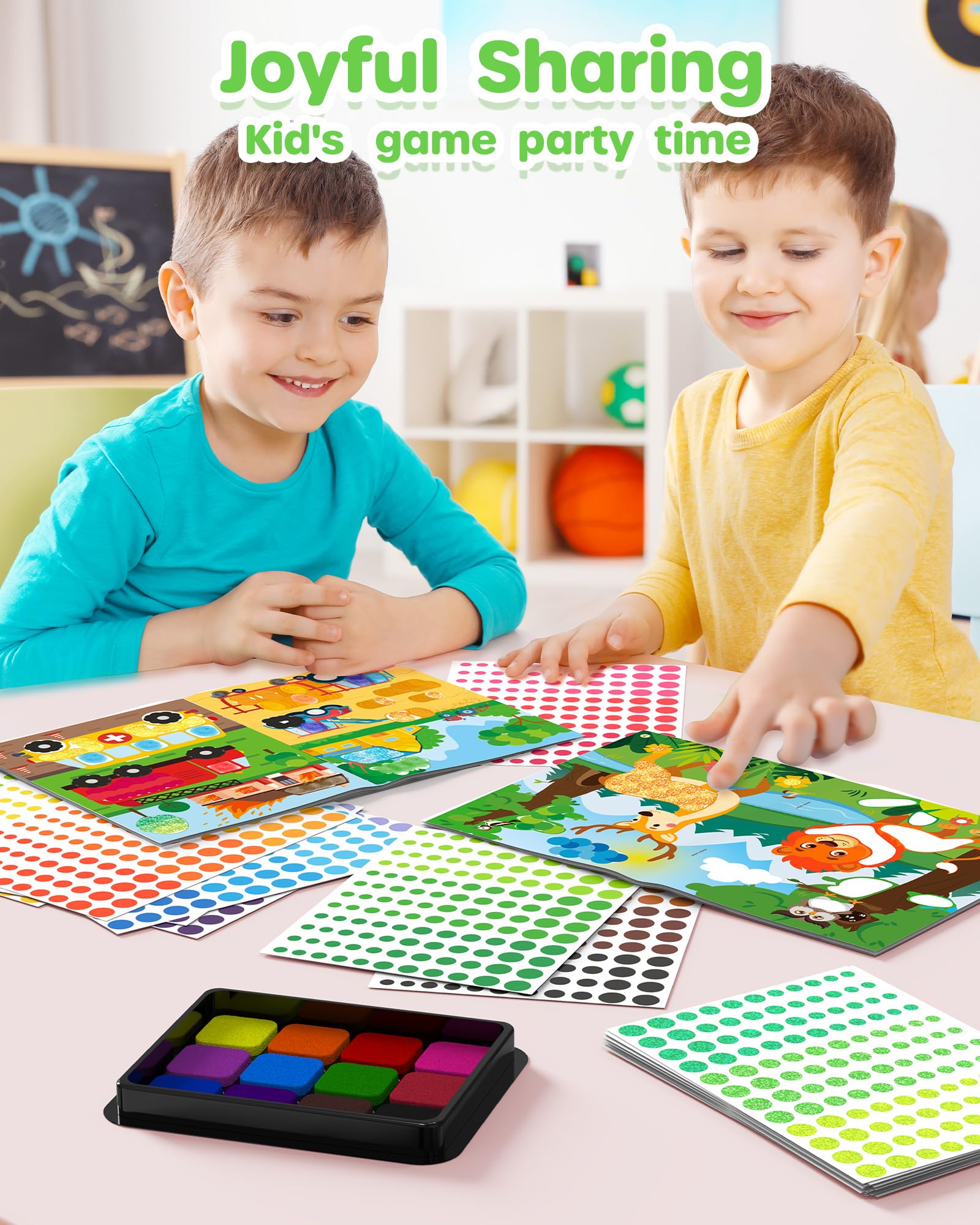 Foto 7 pulgar | Libro De Actividades Autoadhesivo D-fantix Dot Art Con Almohadilla De Tinta Para Niños Pequeños - Venta Internacional.
