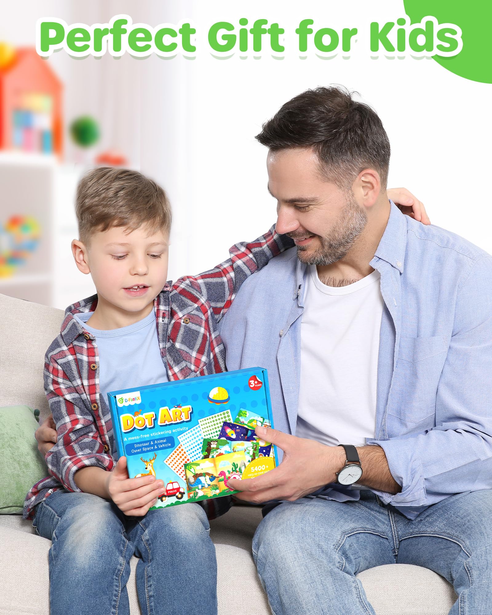 Foto 8 pulgar | Libro De Actividades Autoadhesivo D-fantix Dot Art Con Almohadilla De Tinta Para Niños Pequeños - Venta Internacional.