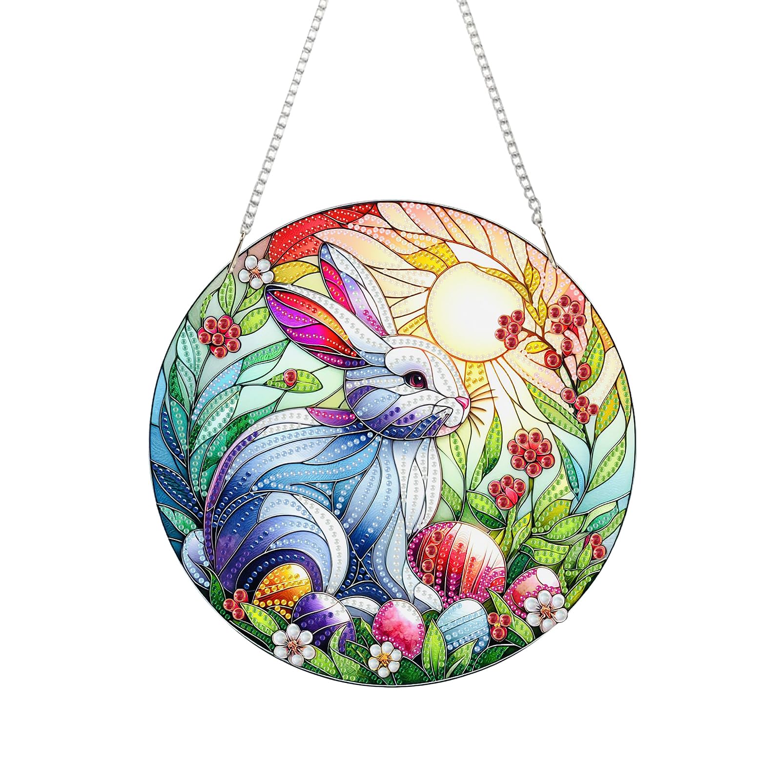 Foto 3 pulgar | Juego De Guirnaldas Con Forma De Conejito De Pascua Acrílico Con Forma De Diamante Para Pintura Artística - Ve