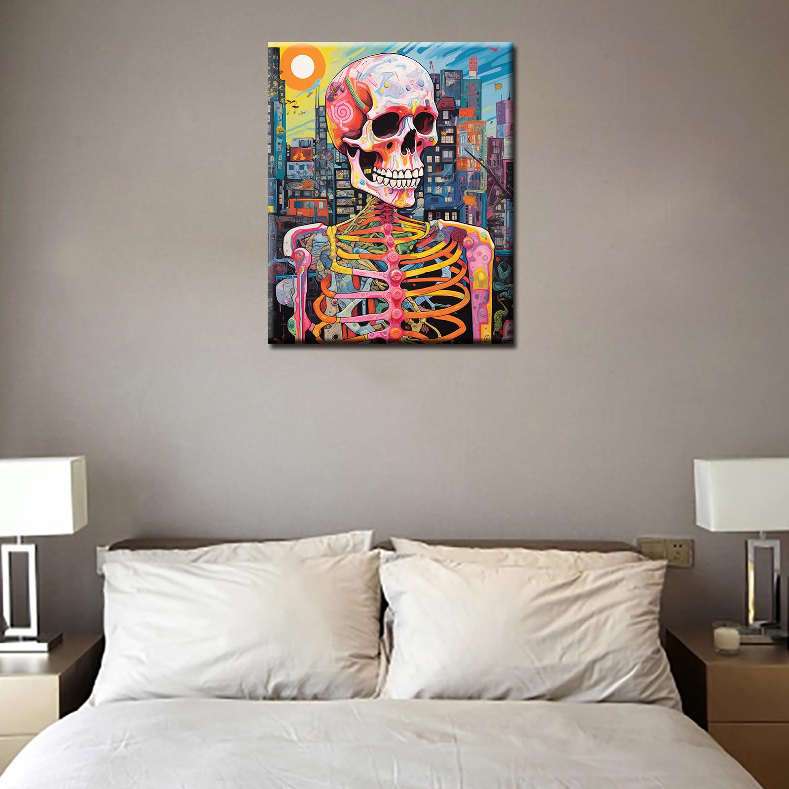 Foto 4 | Kit De Pintura Al Óleo De Esqueleto Humano Tumovo Paint By Numbers - Venta Internacional.