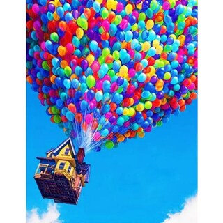 Foto 1 | Kit De Pintura Con Diamantes, Diseño De Globos Casita Con Estampado De Símbolos - Venta Internacional.