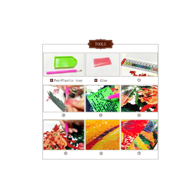 Foto 3 pulgar | Kit De Pintura Con Diamantes, Diseño De Globos Casita Con Estampado De Símbolos - Venta Internacional.