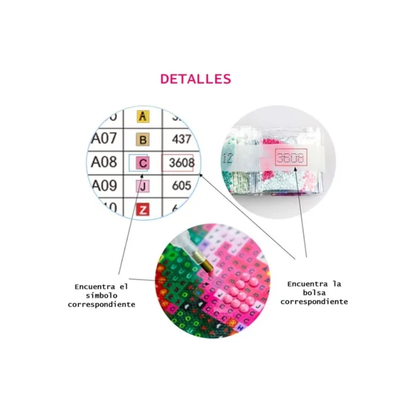 Foto 5 | Kit De Pintura Con Diamantes, Diseño De Globos Casita Con Estampado De Símbolos - Venta Internacional.