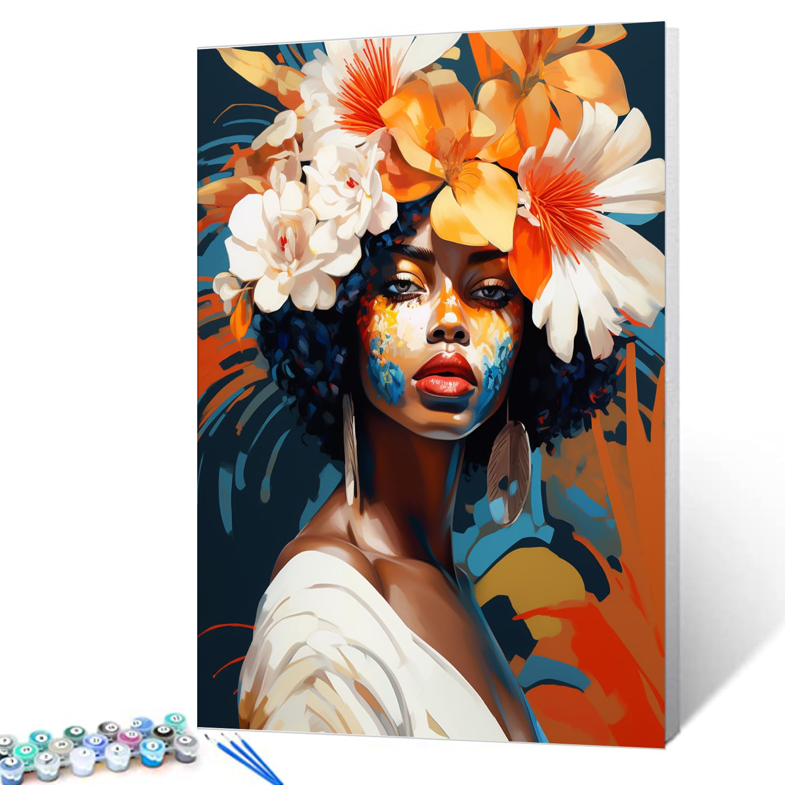 Foto 2 pulgar | Kit De Pintura Por Números Tumovo, Moda Africana Y Negra Para Niña, 40 X 50 Cm - Venta Internacional.