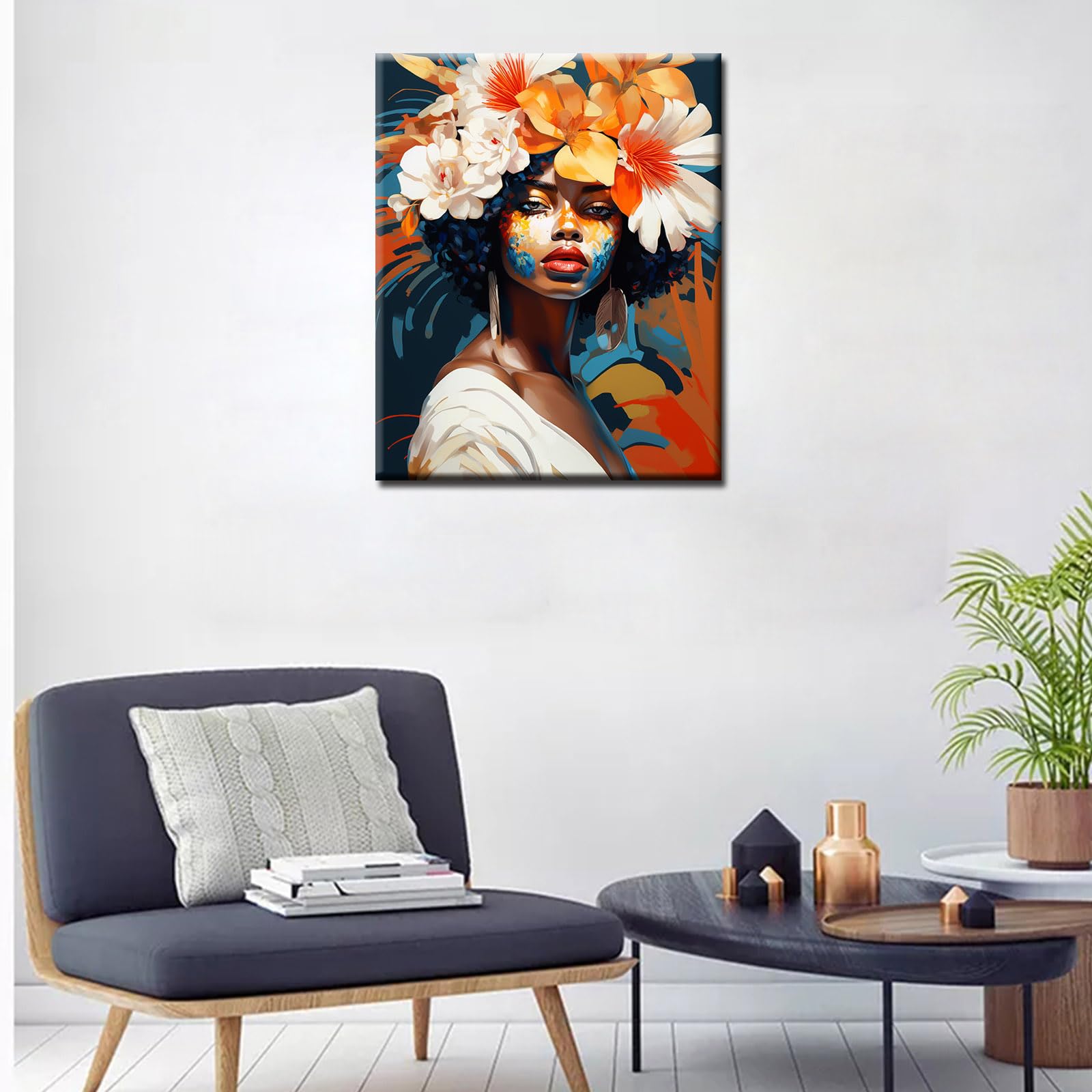 Foto 3 pulgar | Kit De Pintura Por Números Tumovo, Moda Africana Y Negra Para Niña, 40 X 50 Cm - Venta Internacional.