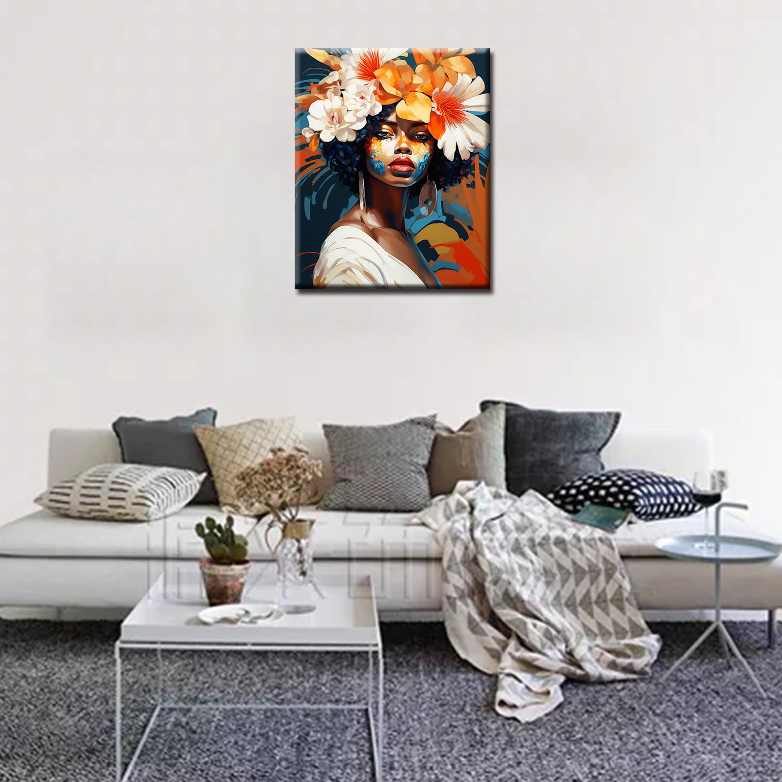 Foto 4 pulgar | Kit De Pintura Por Números Tumovo, Moda Africana Y Negra Para Niña, 40 X 50 Cm - Venta Internacional.