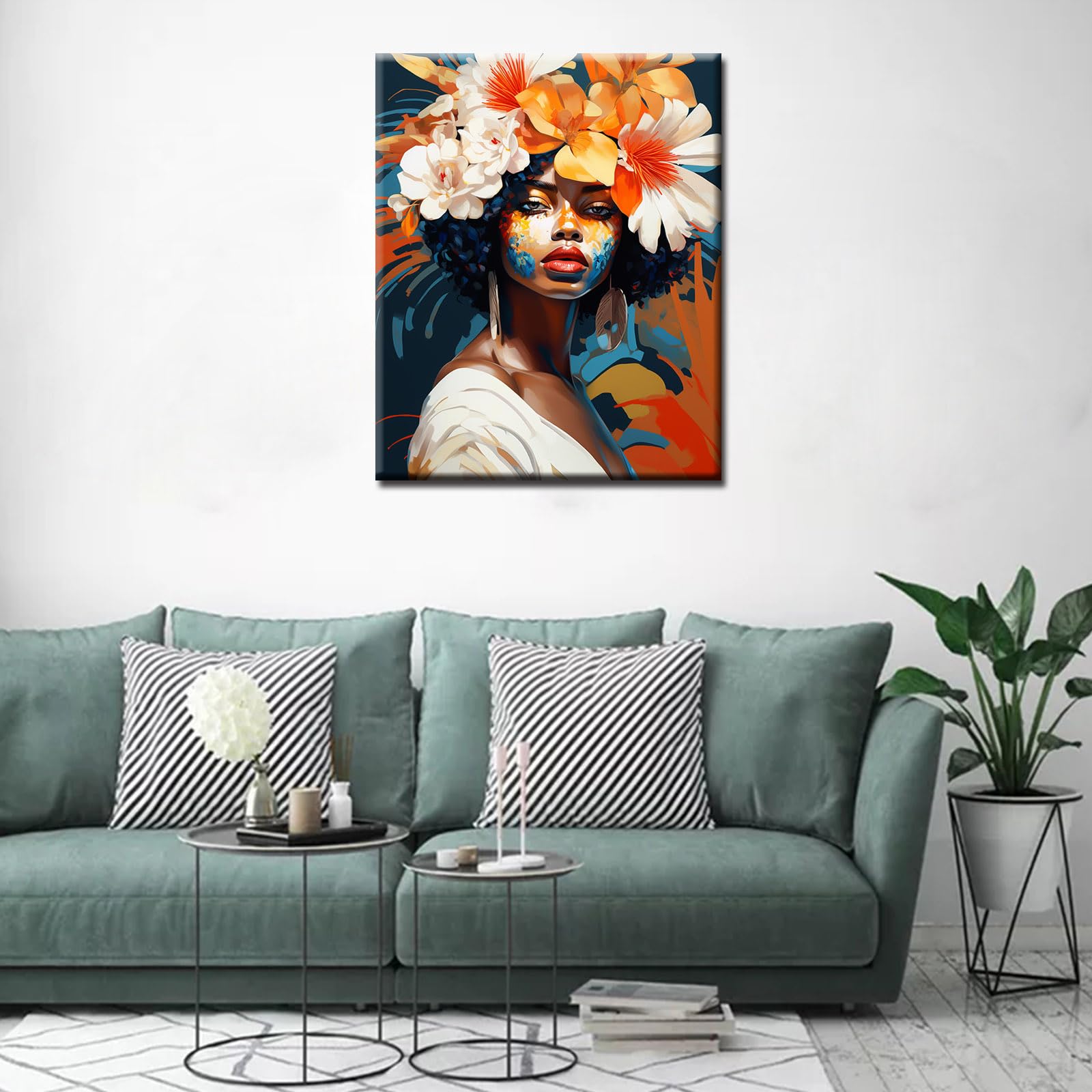 Foto 5 pulgar | Kit De Pintura Por Números Tumovo, Moda Africana Y Negra Para Niña, 40 X 50 Cm - Venta Internacional.