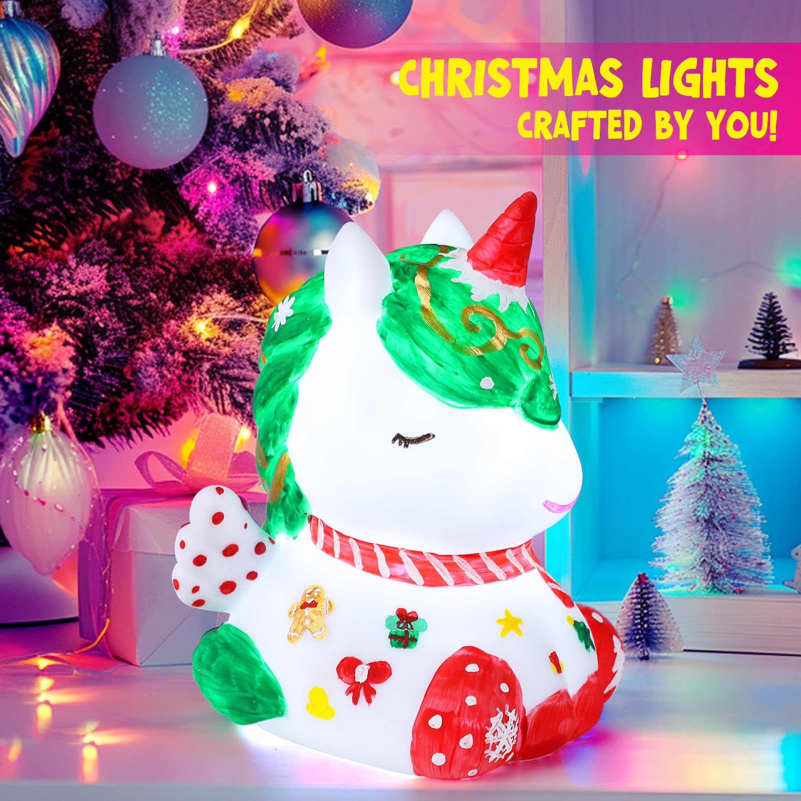 Foto 5 | Kit De Pintura Laoese Paint Your Own Unicorn Lamp Para Niños De 6 A 12 Años - Venta Internacional.