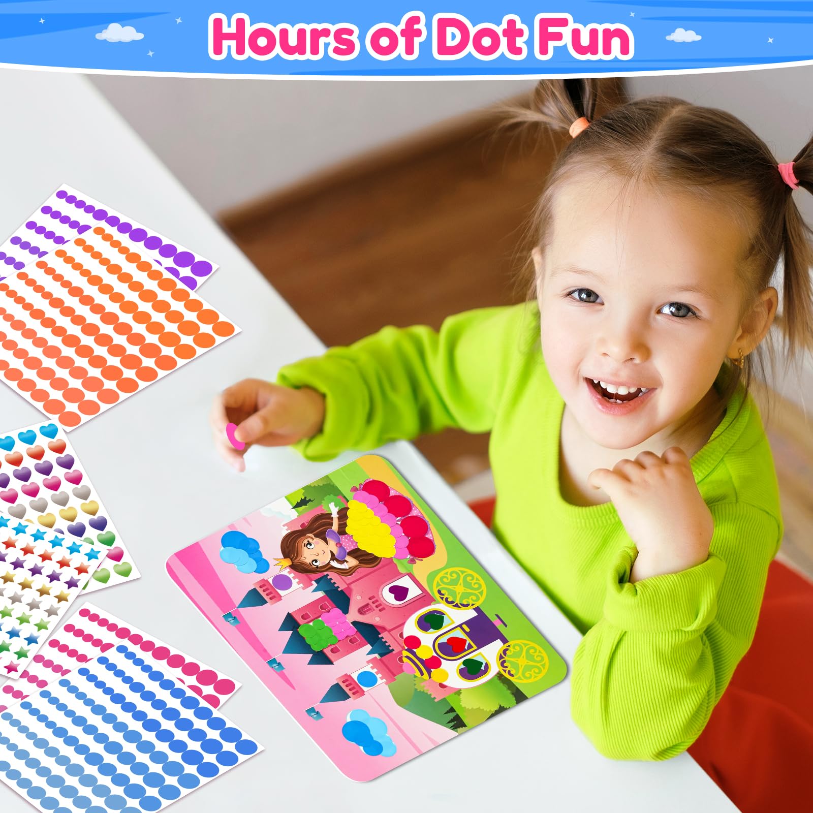 Foto 3 pulgar | Kit De Actividades Dot Art Craft Zmlm, Pegatinas Con Puntos Para Niños Pequeños - Venta Internacional.