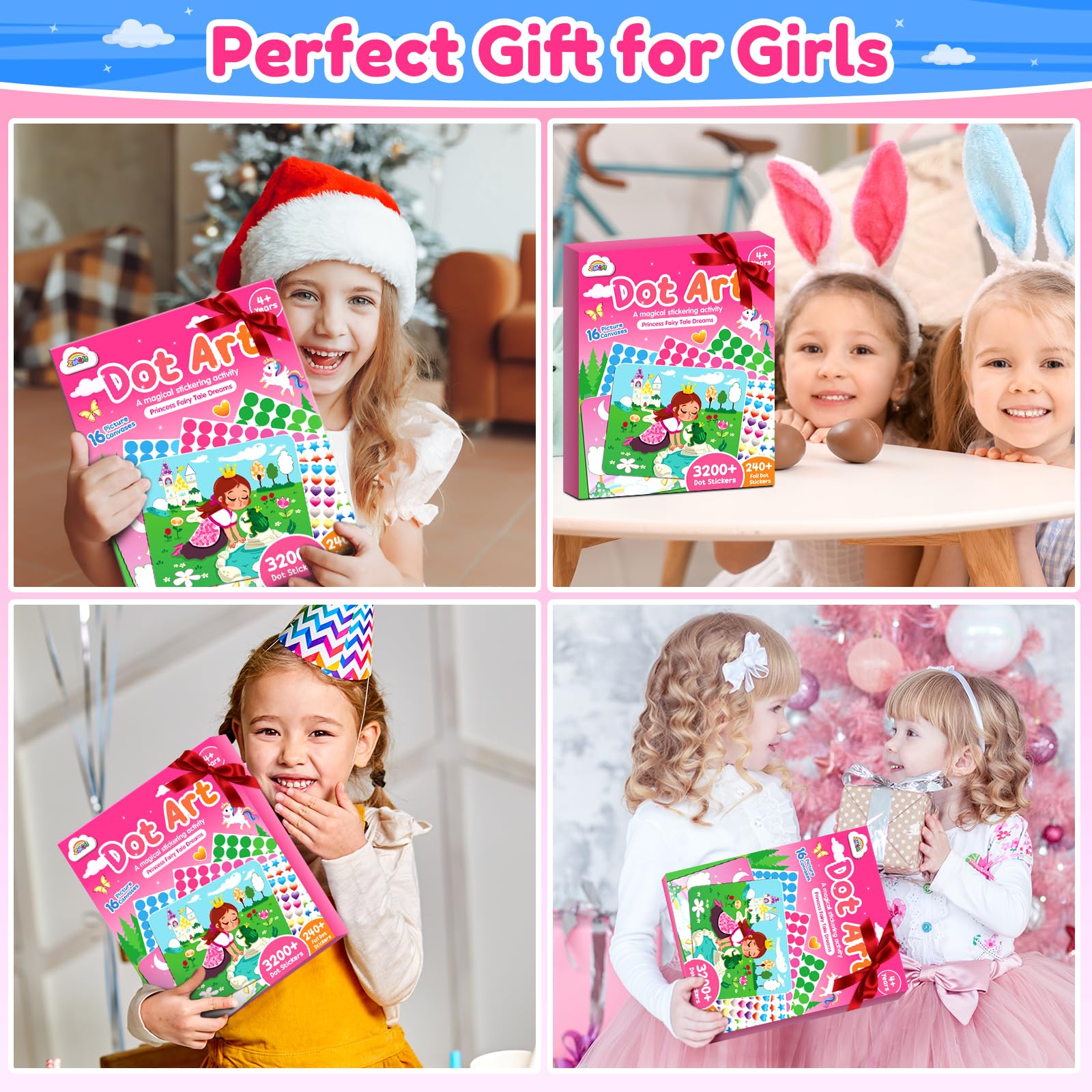 Foto 7 | Kit De Actividades Dot Art Craft Zmlm, Pegatinas Con Puntos Para Niños Pequeños - Venta Internacional.