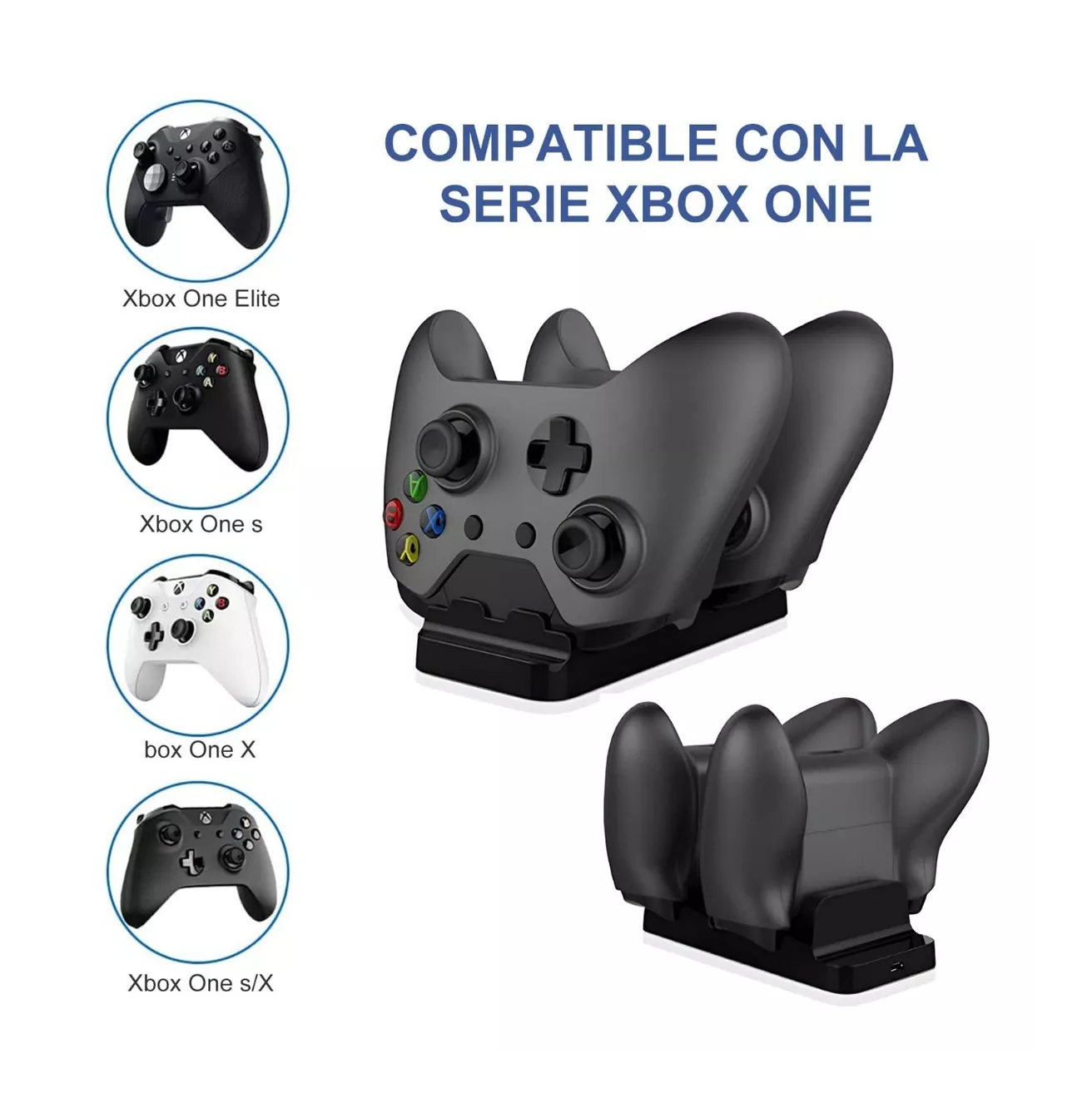 Foto 4 | Base Cargadora Doble para Controles Xbox Carga y Juega color Negro