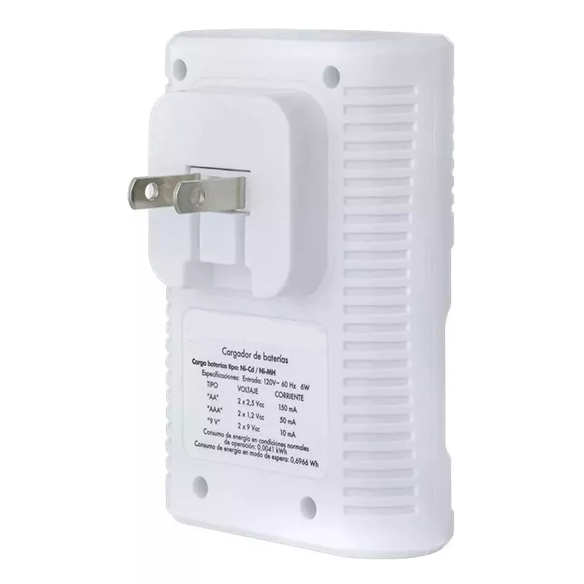 Foto 4 pulgar | Cargador de Baterías 4 Pilas Aa Recargables  Eo Safe Imports Esi-11750 Blanco