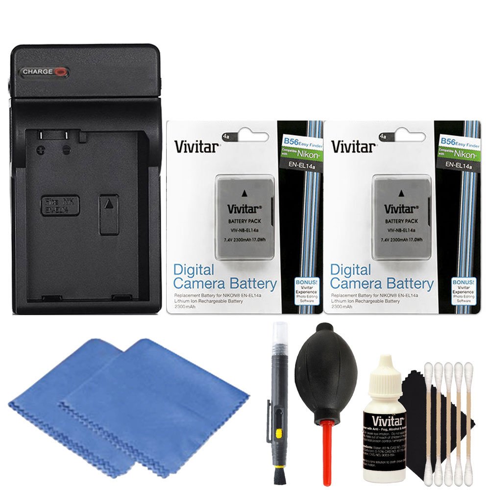 Foto 2 pulgar | Kit De Limpieza De Cargador De Batería Para Nikon En-el14 (2x) - Venta Internacional.