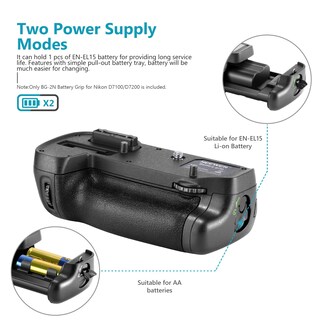 Foto 2 | Empuñadura De Batería Neewer Vertical Para Nikon D7100 D7200 Con En-el15 - Venta Internacional.