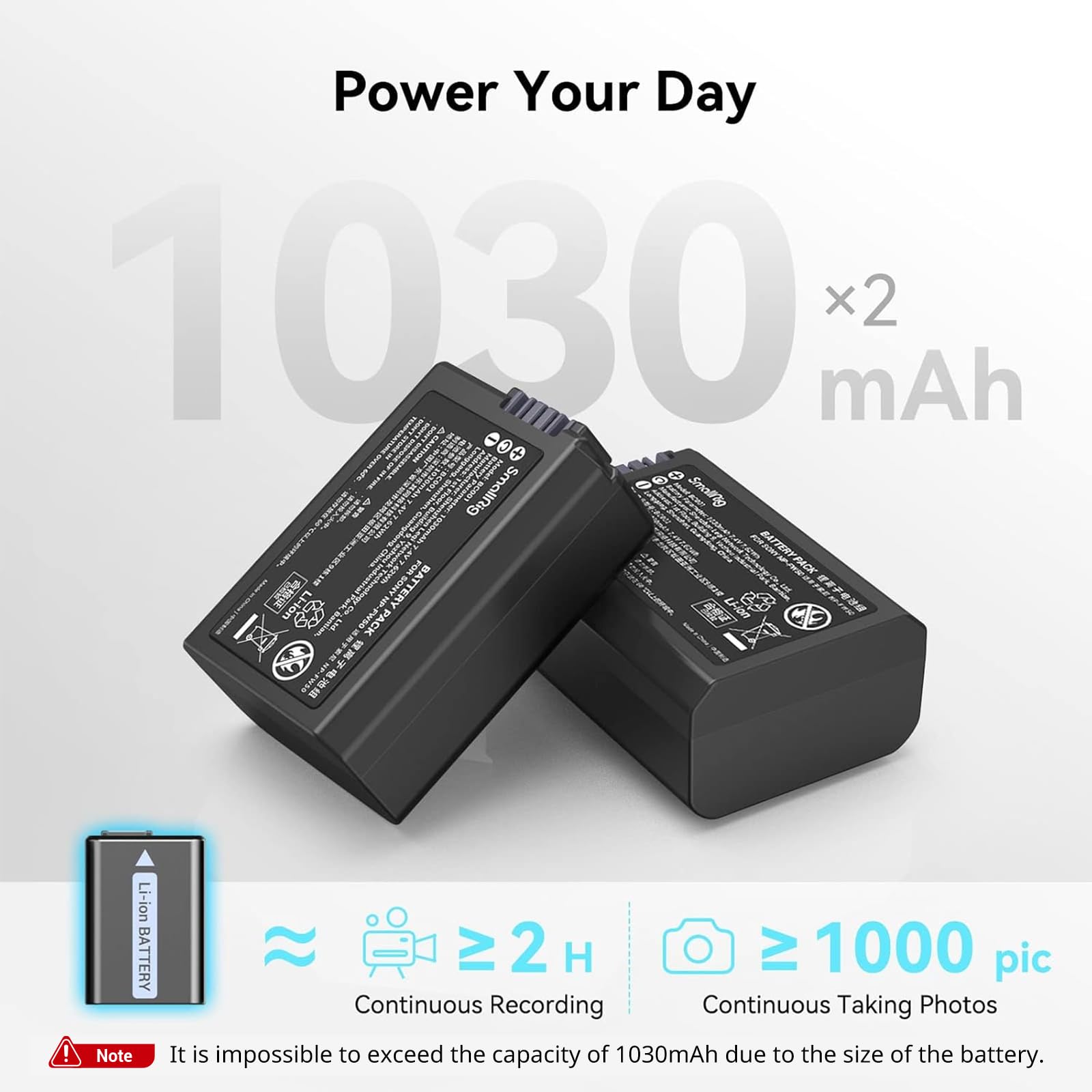 Foto 3 pulgar | Cargador de Baterías Smallrig para Cámara Sony Np-fw50-Venta Internacional