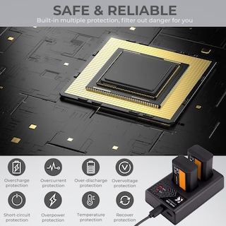 Foto 5 | Batería Y Cargador De Doble Ranura Para Sony Zv-e10 A6500 A6400 - Venta Internacional.