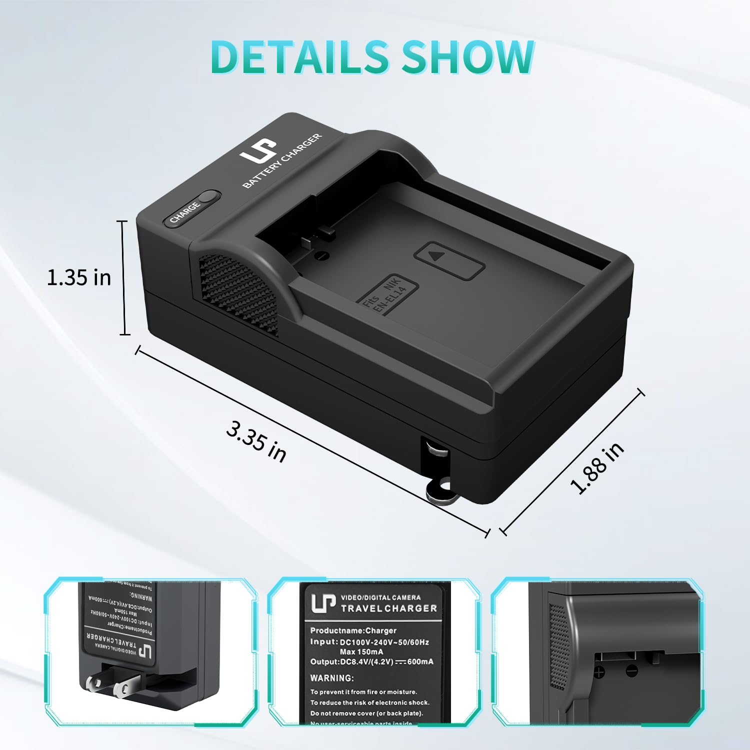 Foto 6 pulgar | Cargador De Batería Lp En-el14 En El14a Para Nikon D3500, D5600 - Venta Internacional.