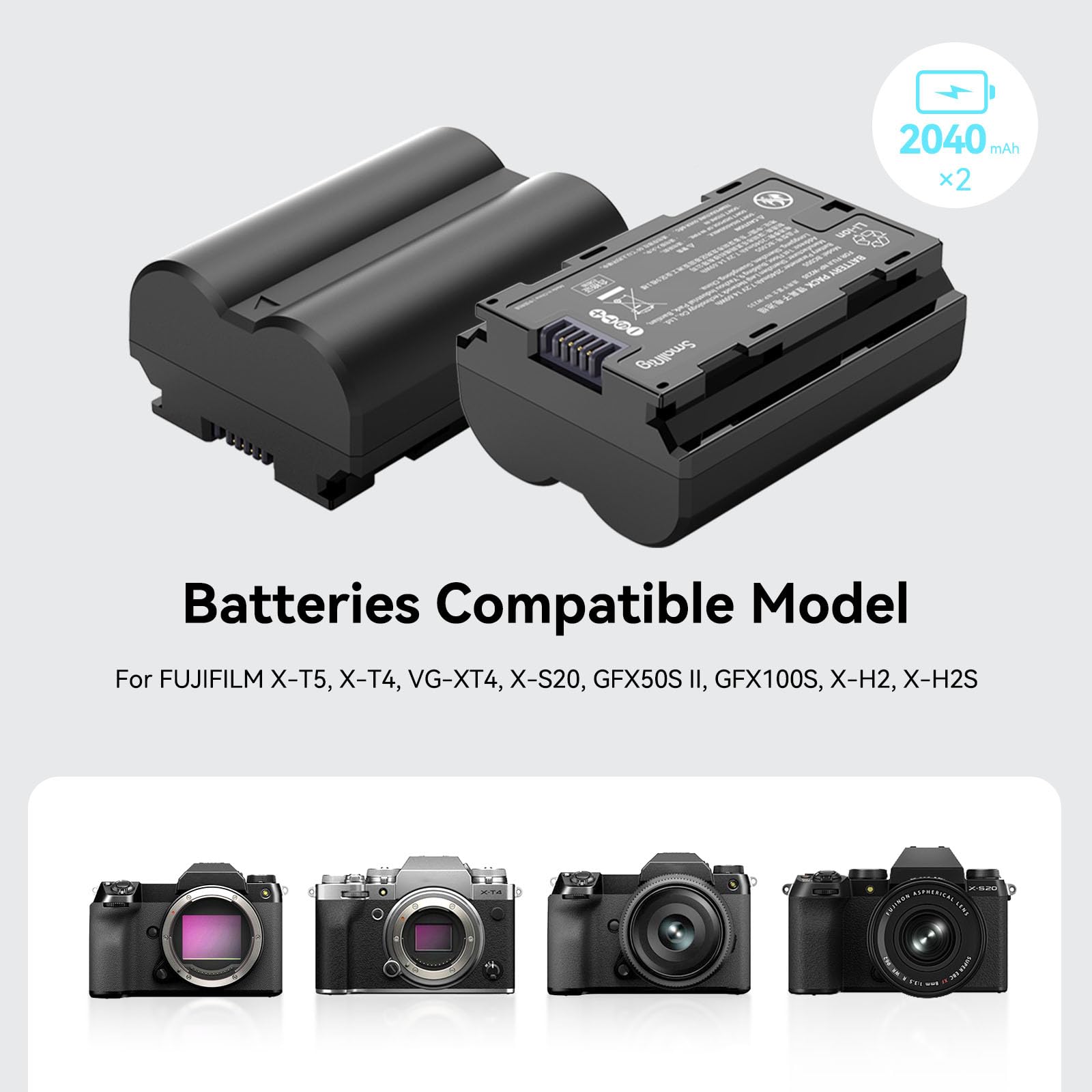 Foto 4 pulgar | Set De Cargador De Batería Para Cámara Smallrig Para Fujifilm Np-w235 - Venta Internacional.