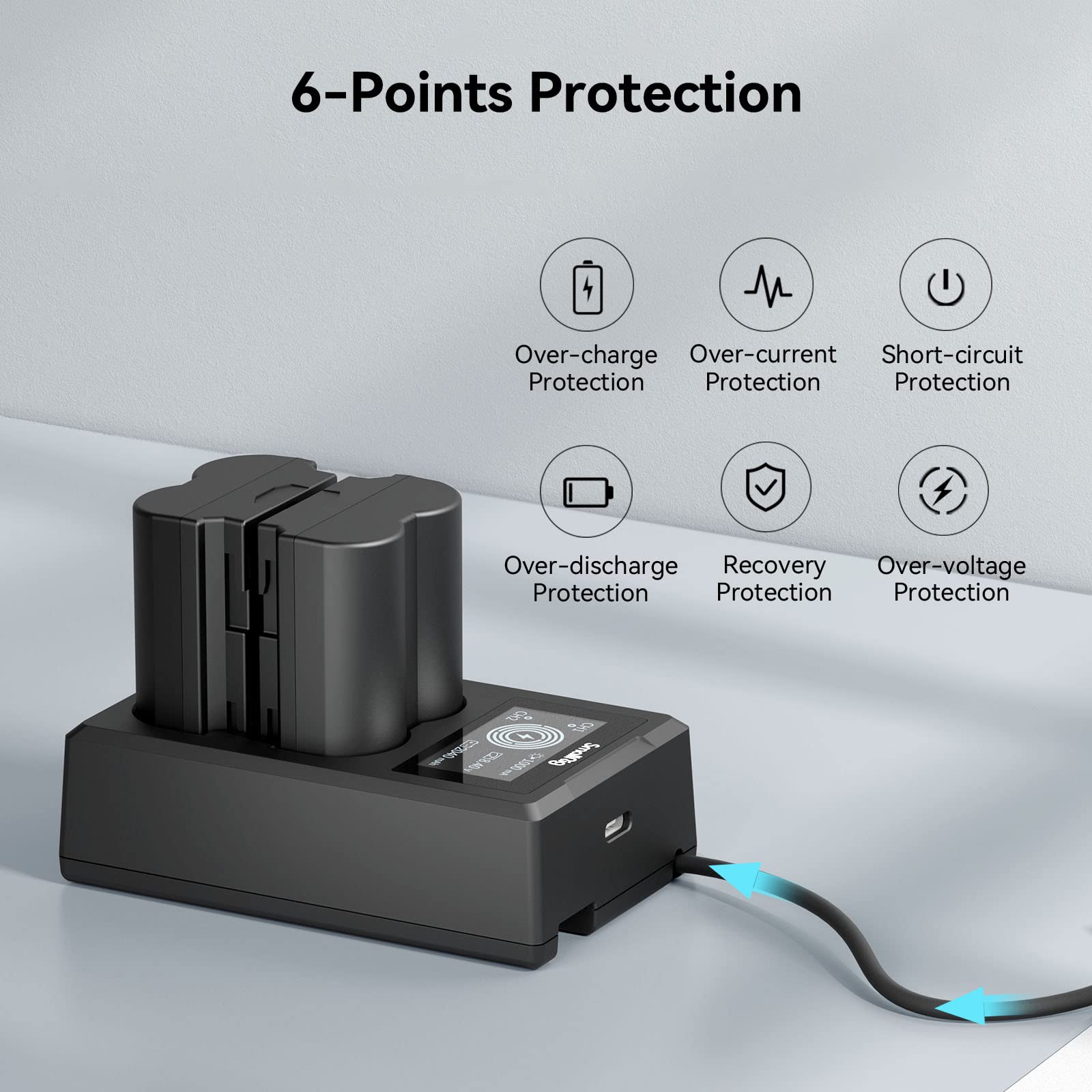 Foto 4 | Set De Cargador De Batería Para Cámara Smallrig Para Fujifilm Np-w235 - Venta Internacional.