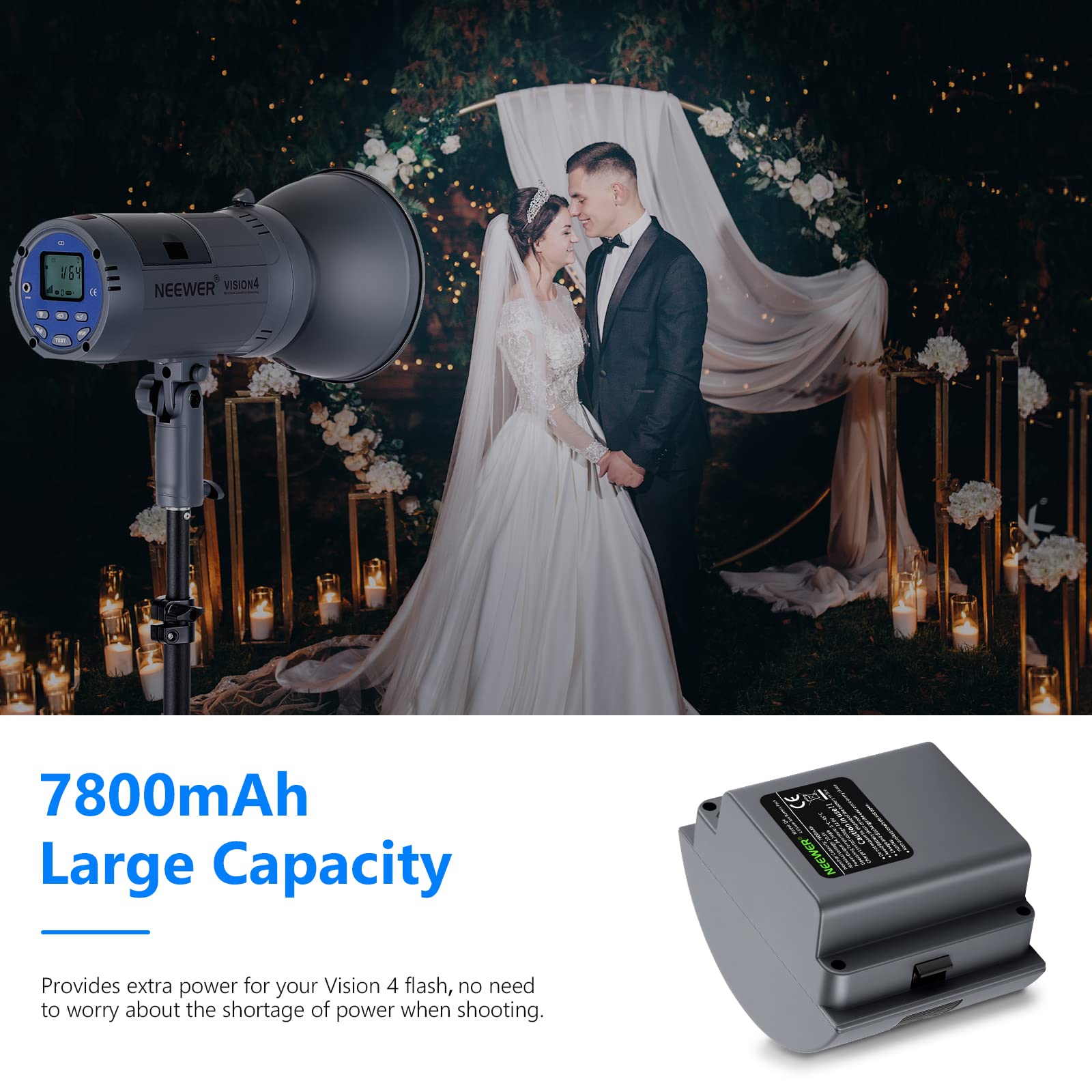 Foto 4 | Batería Neewer Li-ion 7800 Mah Para Q300, Vision 4, Ml300 - Venta Internacional.