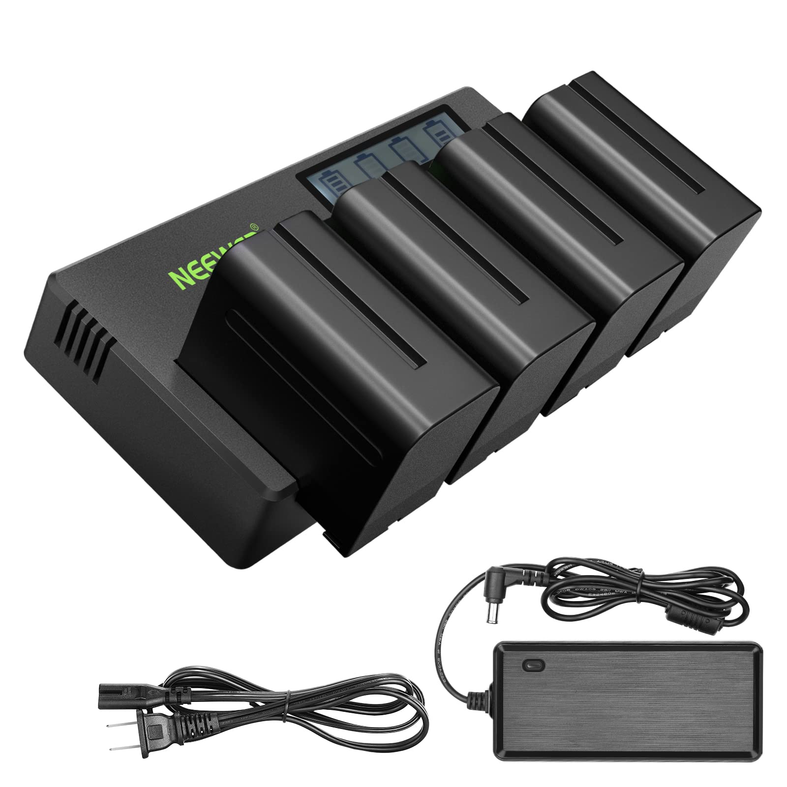 Foto 1 | Baterías De Repuesto Neewer Np-f970 De 600 Mah Con Cargador, Paquete De 4 - Venta Internacional.