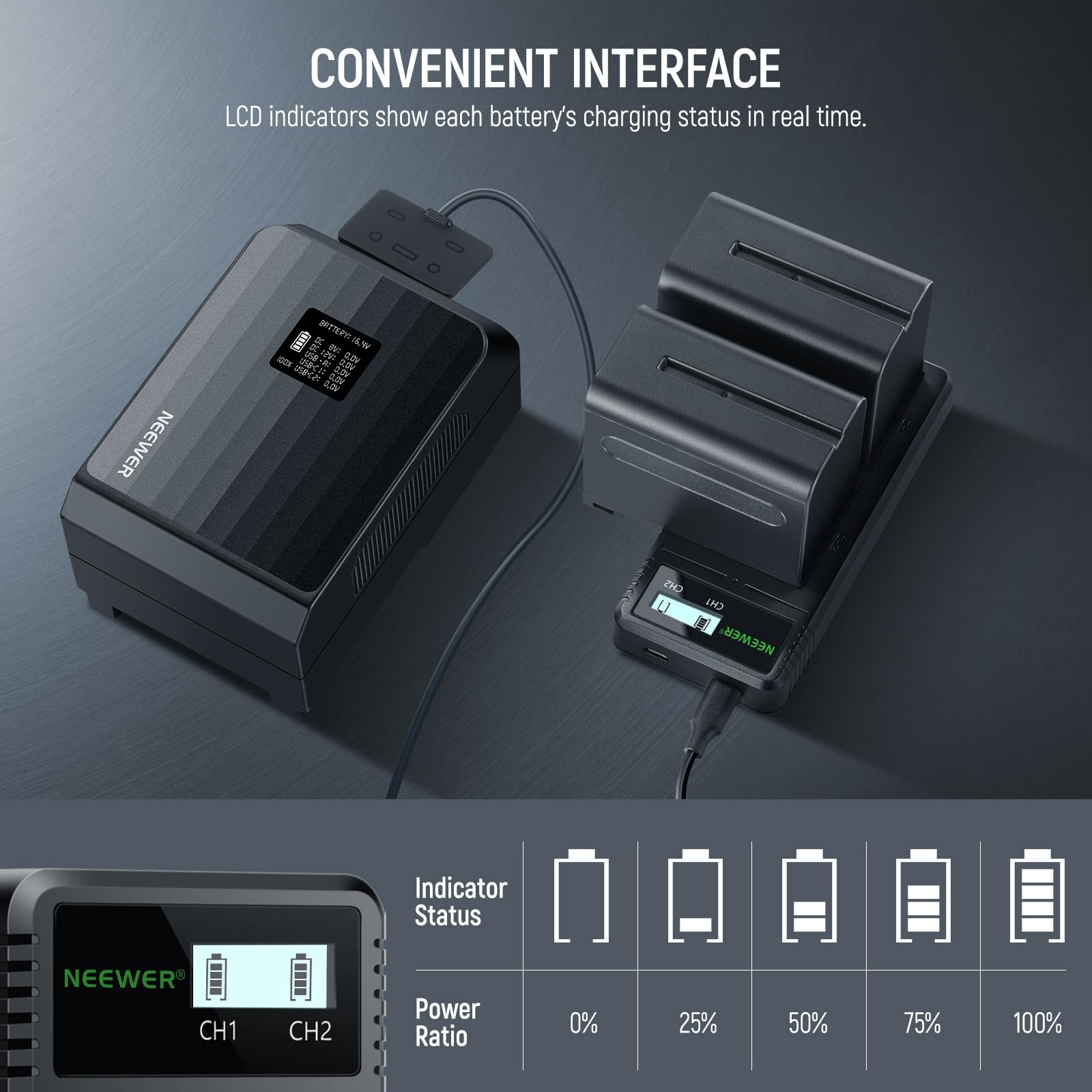 Foto 8 pulgar | Baterías De Repuesto Y Cargador Neewer Np-f970 7800 Mah X2 - Venta Internacional.