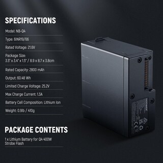 Foto 7 | Paquete De Baterías Neewer Q4 De 21,6 V/2800 Mah De Litio Recargable - Venta Internacional.