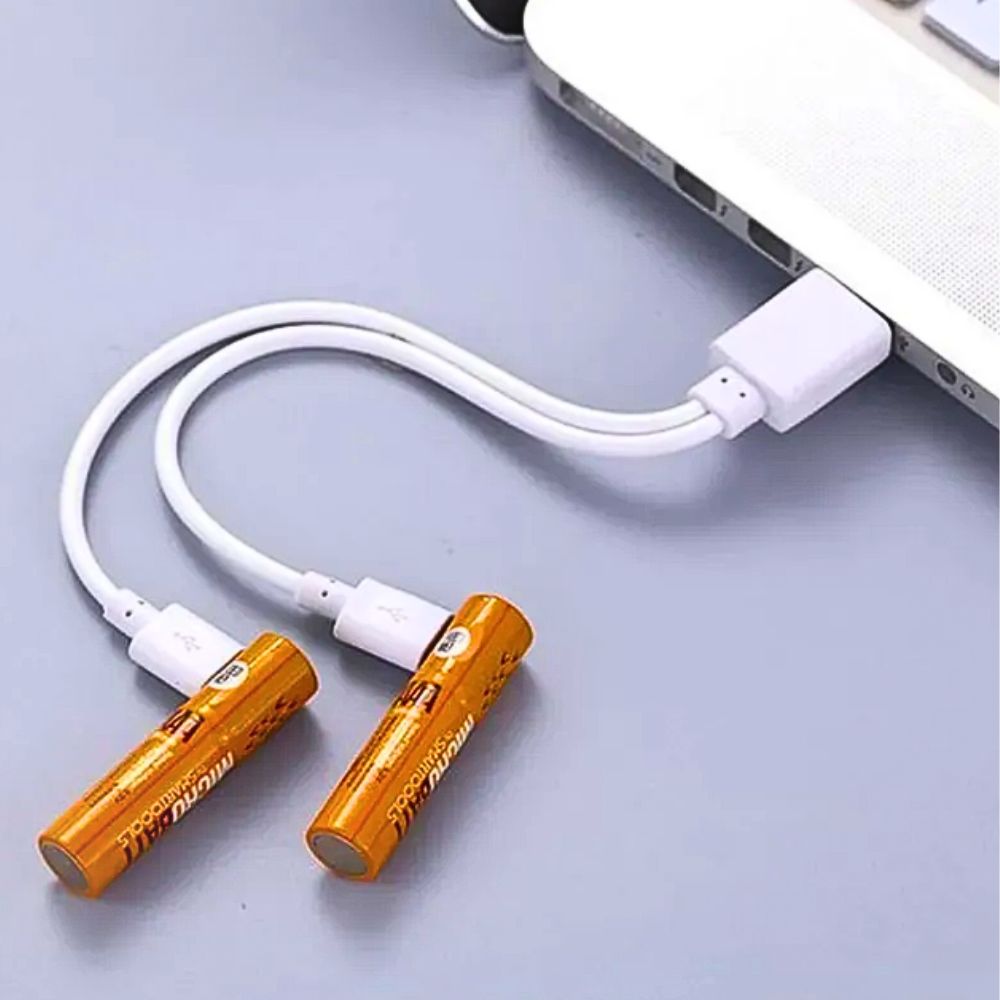 Foto 7 pulgar | 4 Baterías Aaa Recargables Micro Usb Carga Rápida