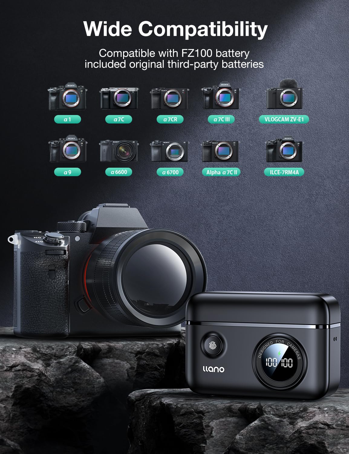 Foto 5 | Cargador De Batería Para Cámara Llano Np-fz100 18w Fast Dual Usb C - Venta Internacional.