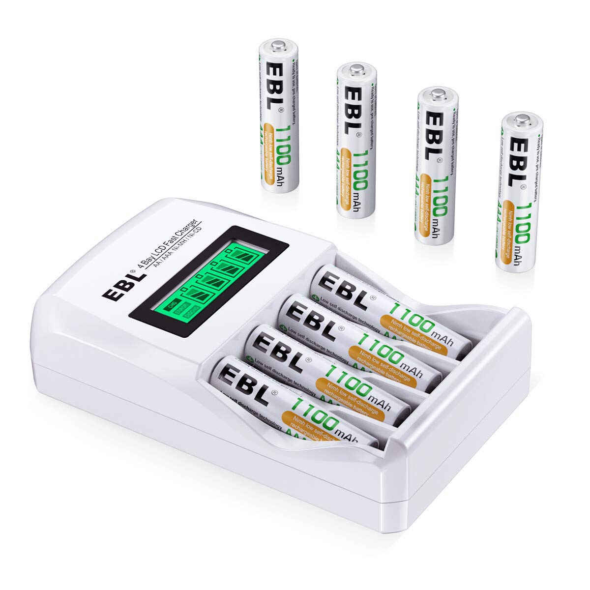 Foto 2 pulgar | Baterías Recargables Ebl 907 Aaa 1100mah  8 Paquetes Con Cargador - Venta Internacional.