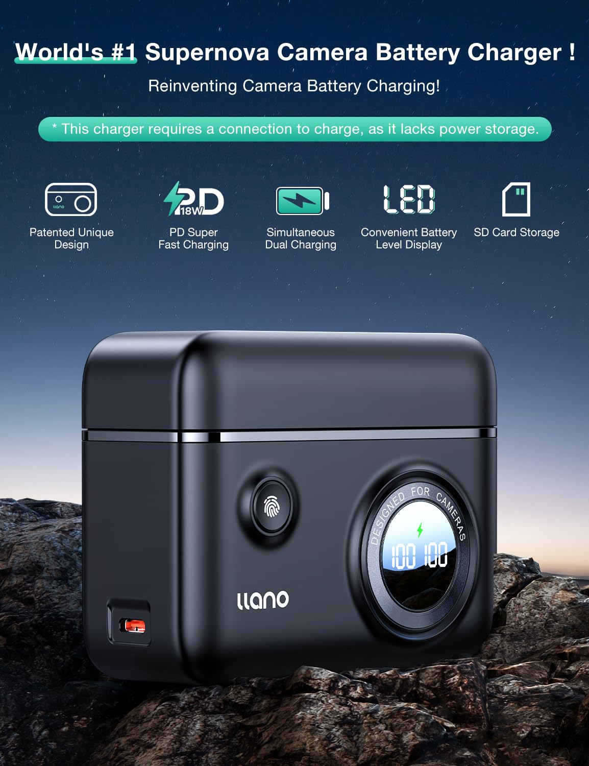 Foto 2 | Cargador Rápido De Cámara Llano En-el15c Para Nikon D850 Z8 Z7ii Z7 - Venta Internacional.