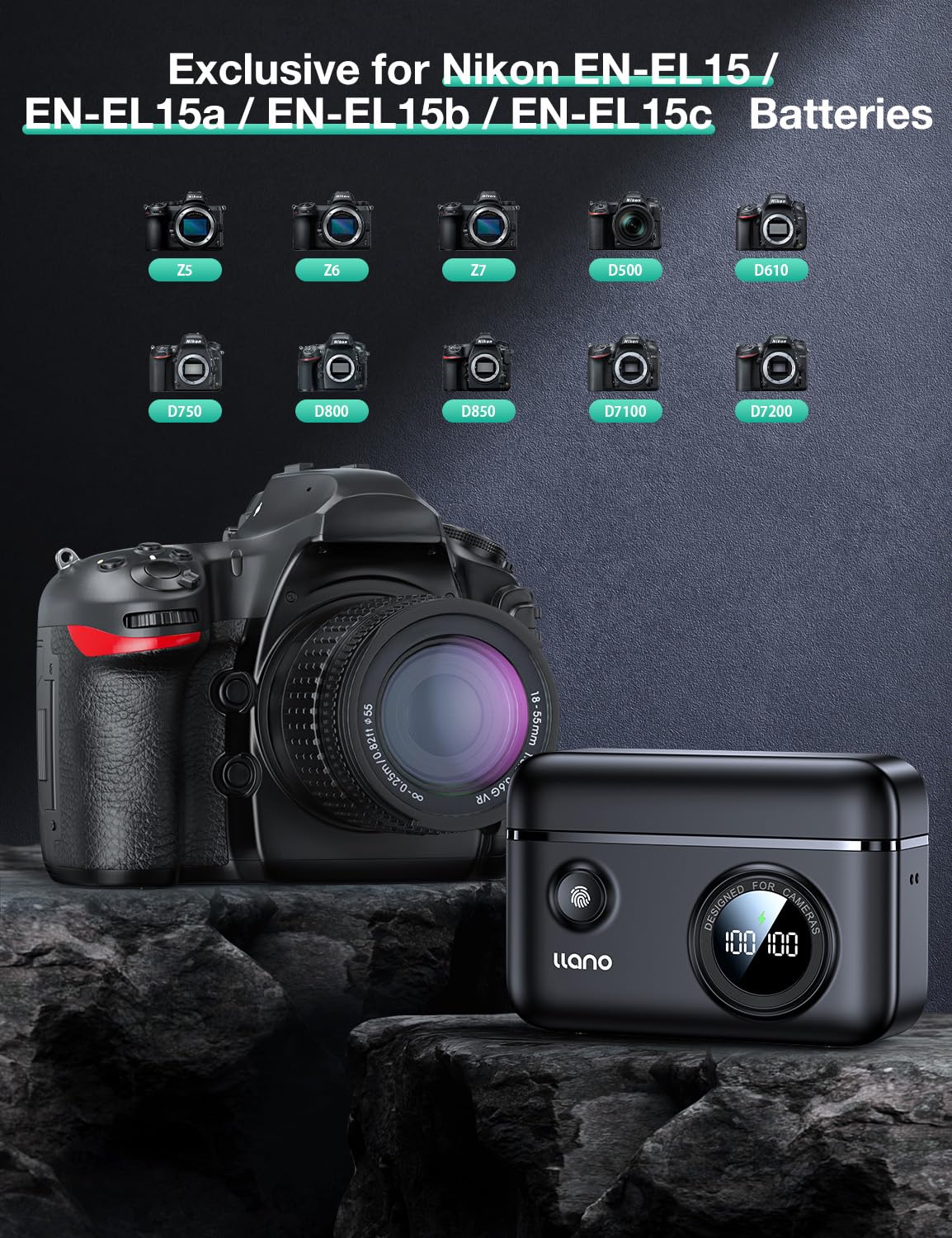 Foto 5 pulgar | Cargador Rápido De Cámara Llano En-el15c Para Nikon D850 Z8 Z7ii Z7 - Venta Internacional.