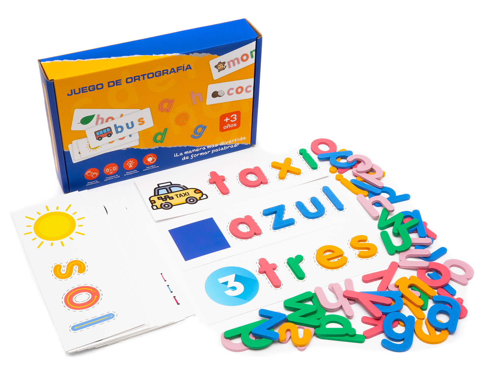 Juego de Mesa Didáctico Madera Montessori Letras para Niños