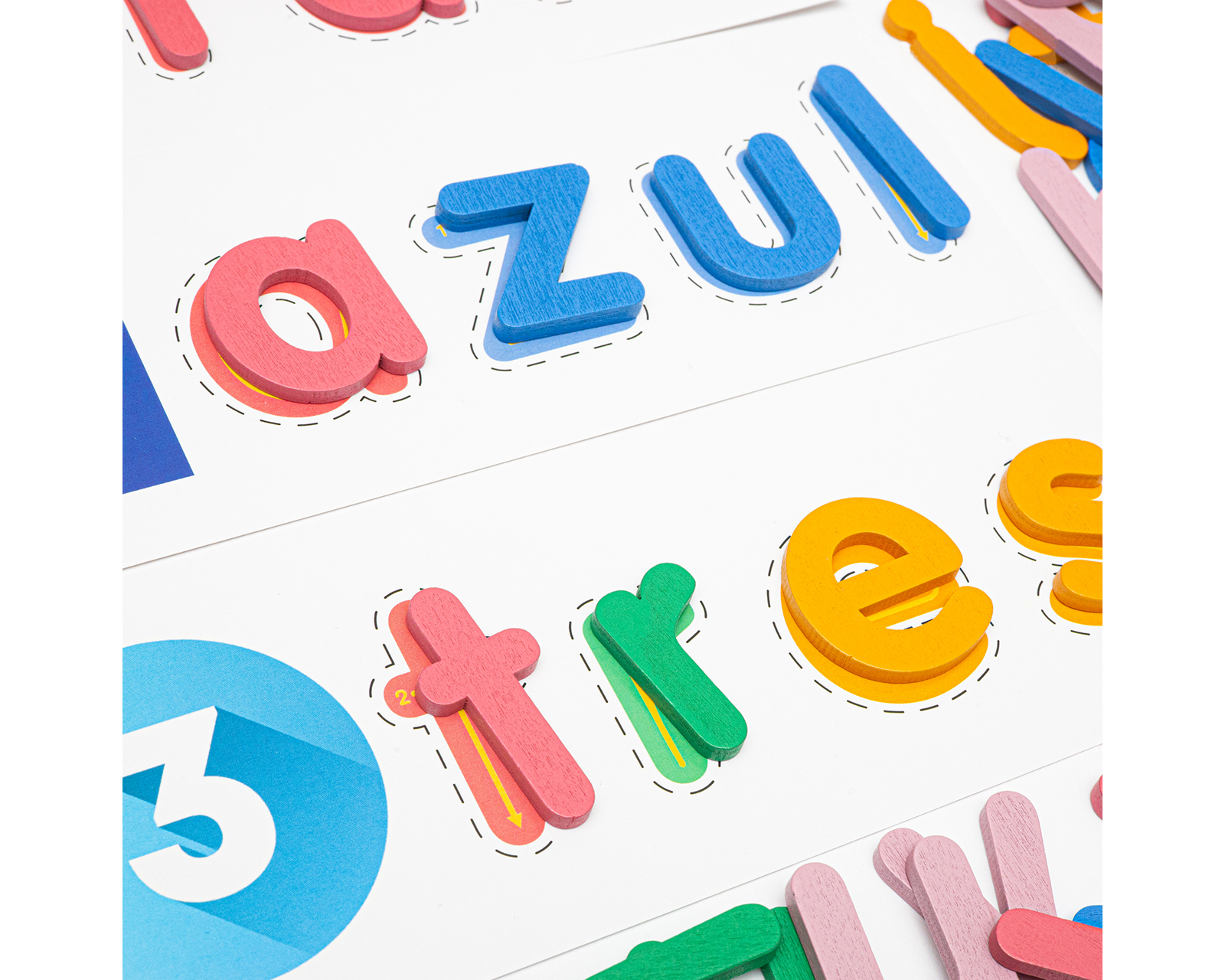 Foto 6 pulgar | Juego de Mesa Didáctico Madera Montessori Letras para Niños