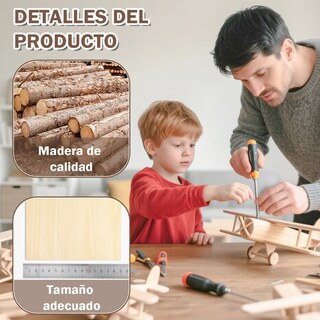 Foto 5 | 20 Piezas De Artesanía De Madera De Balsa Lab.g 10 X 15 Cm Cafe Claro