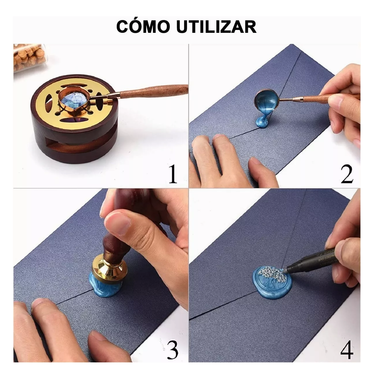 Foto 3 pulgar | Pastillas de Cera de Sellado BELUG Multicolor de 24 Para Sellos 619 PZAS