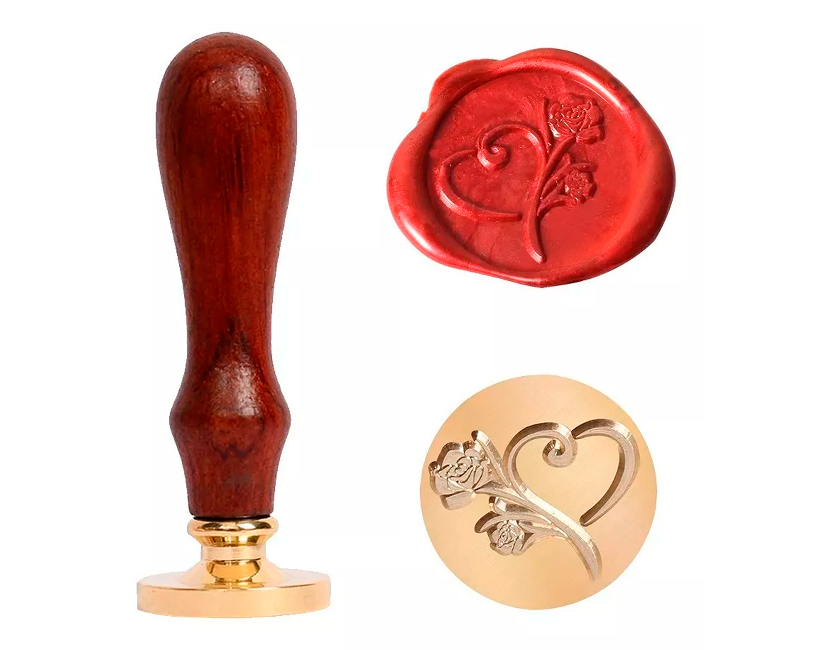Foto 4 pulgar | Sello para Lacre en Forma Rosa