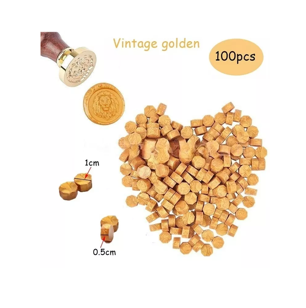 Foto 6 pulgar | Lacre Cera Natural para Sello 100 Pastillas Dorado