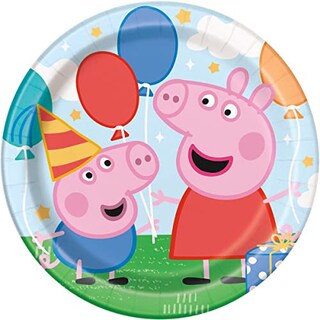 Foto 2 | Paquete De Artículos De Fiesta Para Cumpleaños De Peppa Pig Para 16 Personas Con Platos - Venta Internacional.