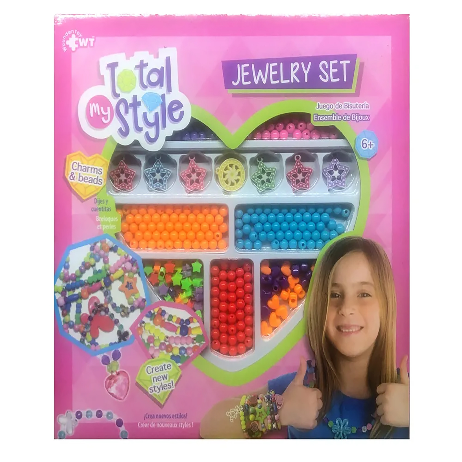 Foto 2 pulgar | Juego de Bisutería Wuundentoy Cuentitas Tamaño Grande de Plástico