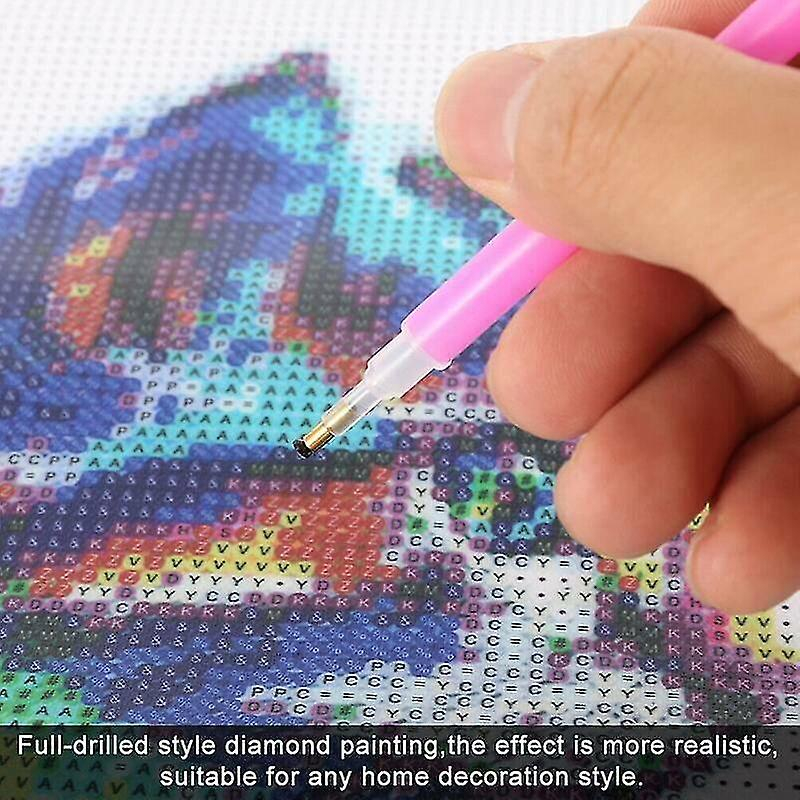 Foto 6 pulgar | Kit De Pintura Con Diamantes Huoguo 5d Rainbow Cat Butterfly 30x30 Cm - Venta Internacional.