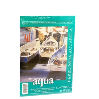 Foto 1 | Block Dibujo Atl Aqua Watercolour color Blanco