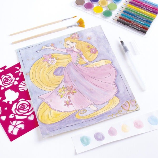 Foto 4 pulgar | Set de Princesas Disney Cuaderno Boceto Diseño Moda Acuarela Deluxe