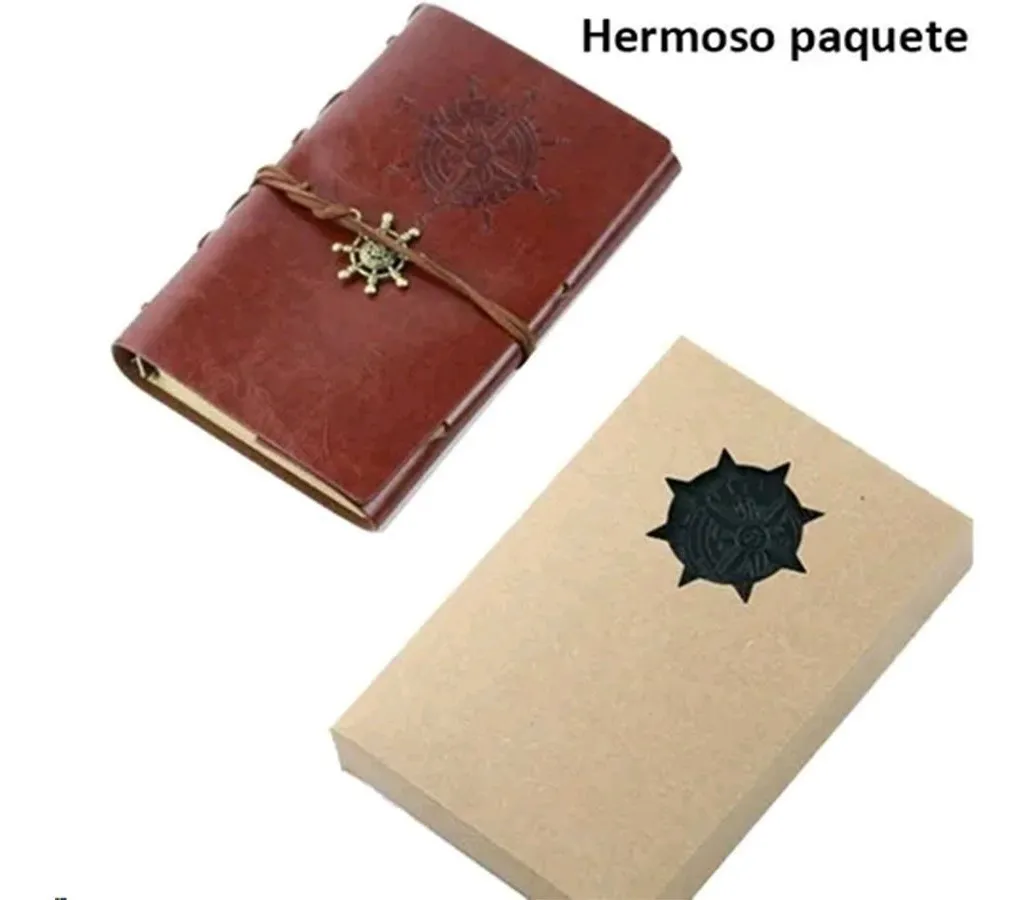 Foto 3 pulgar | Libreta Vintage de Piel Grande Malubero color Marrón
