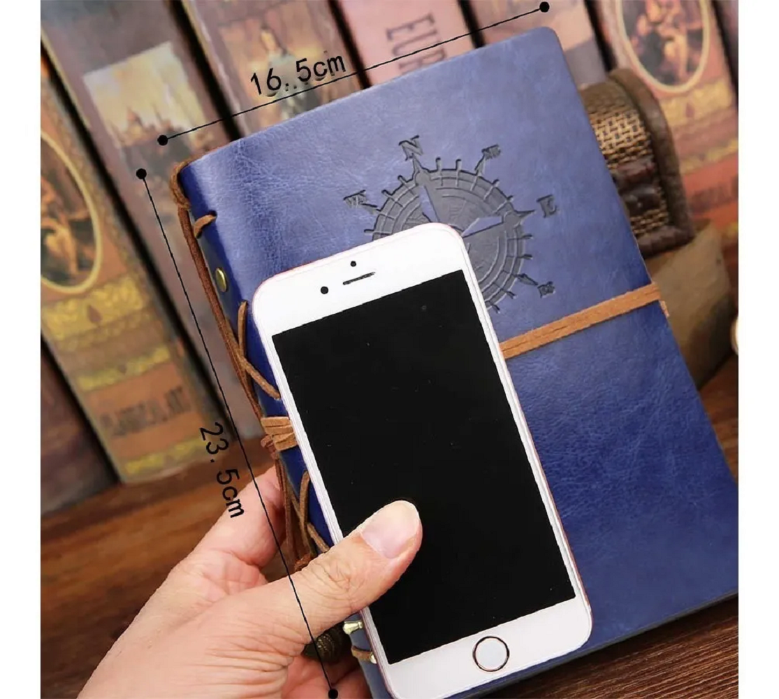 Foto 2 | Libreta Vintage de Piel Grande Malubero color Azul