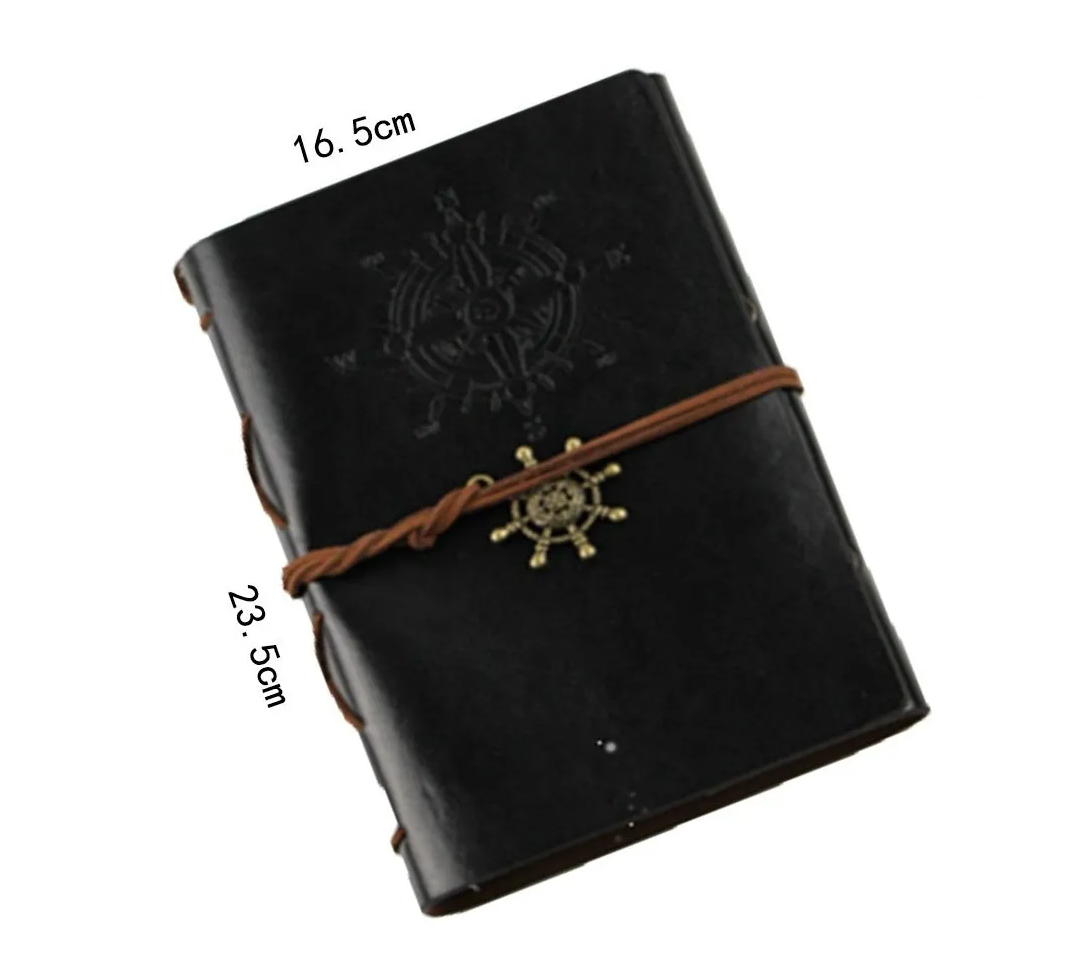 Foto 4 pulgar | Libreta Vintage de Piel Grande Malubero color Negro